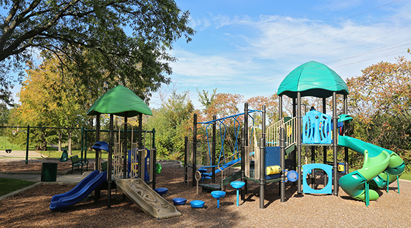 A play structure at Ashwood Park