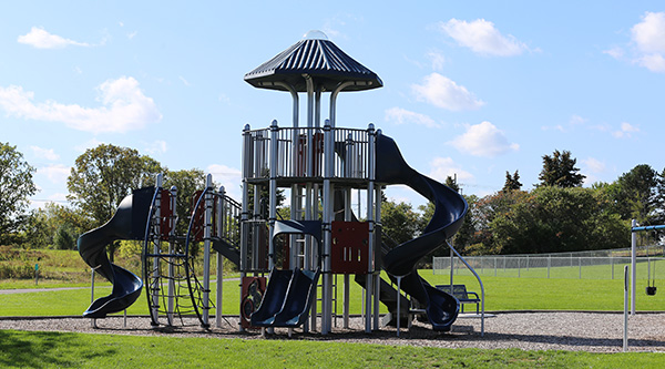 A play structure at Plum Grove Reservoir